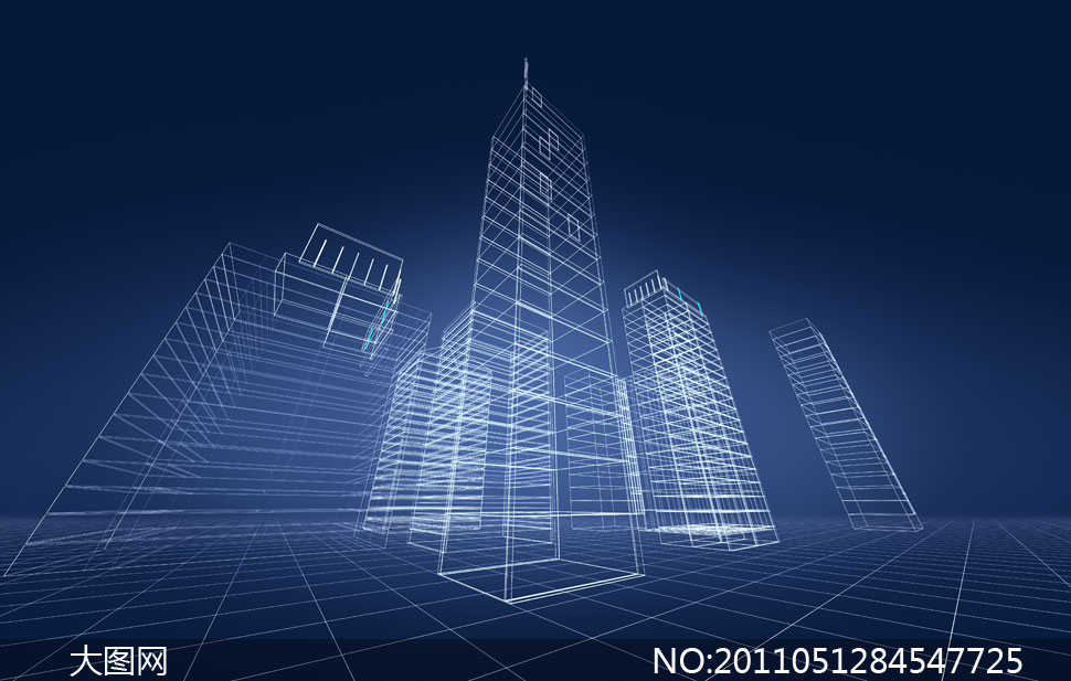 立体三维建筑物高清图片素材