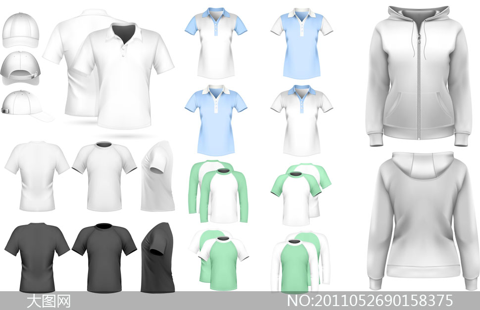 体恤衫POLO衫卫衣等服装设计模板 - 大图网设
