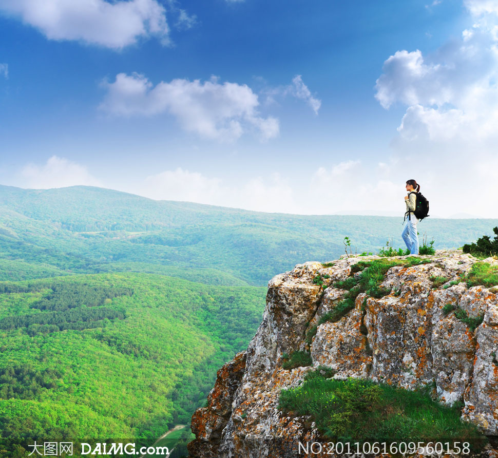 登山旅行者摄影图片+素材编号