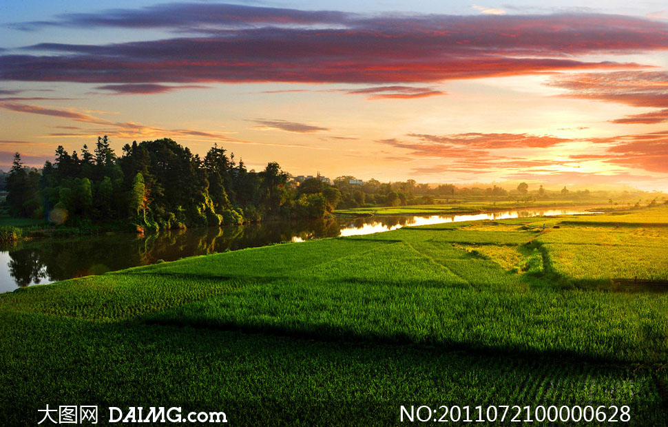 晨光沐浴风景摄影高清图片 - 大图网设计素材下