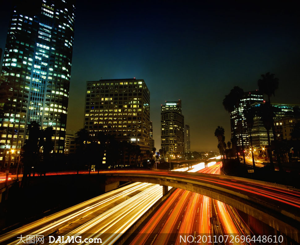 繁华城市高架路动感画面高清图片 - 大图网设计