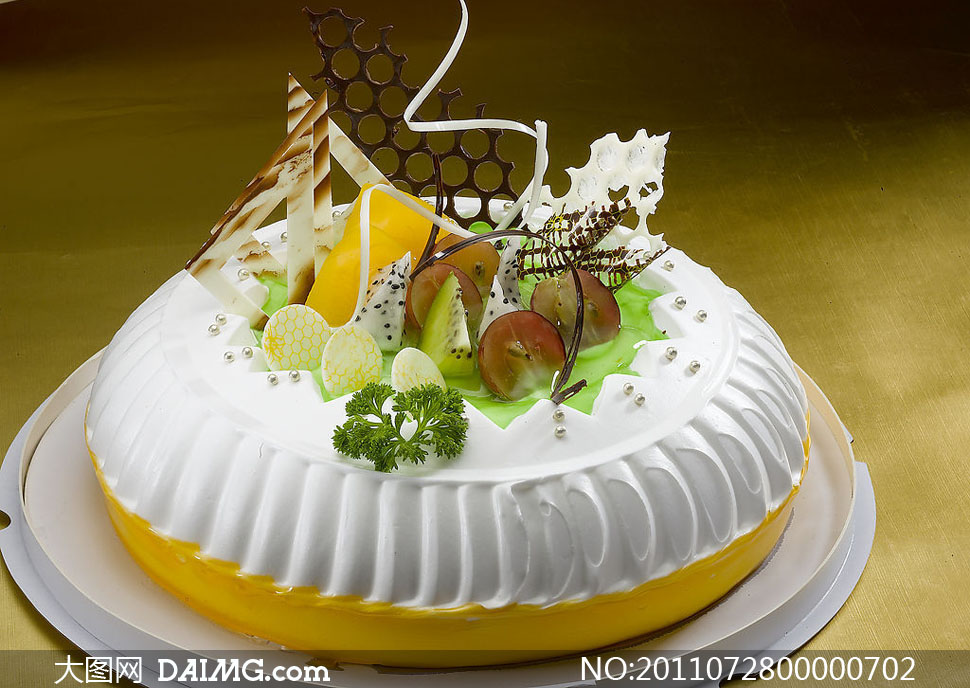 圆形单层生日蛋糕摄影图片 - 大图网设计素材下