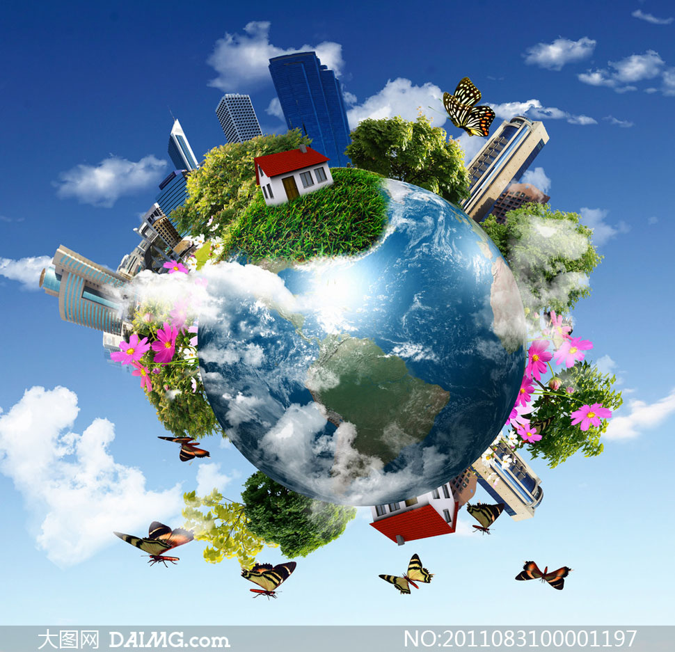 绿色地球生态模型设计图片 - 大图网设计素材下