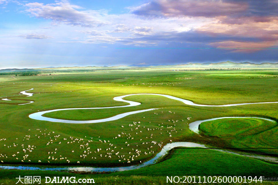 蒙古草原全景摄影图片 - 大图网设计素材下载