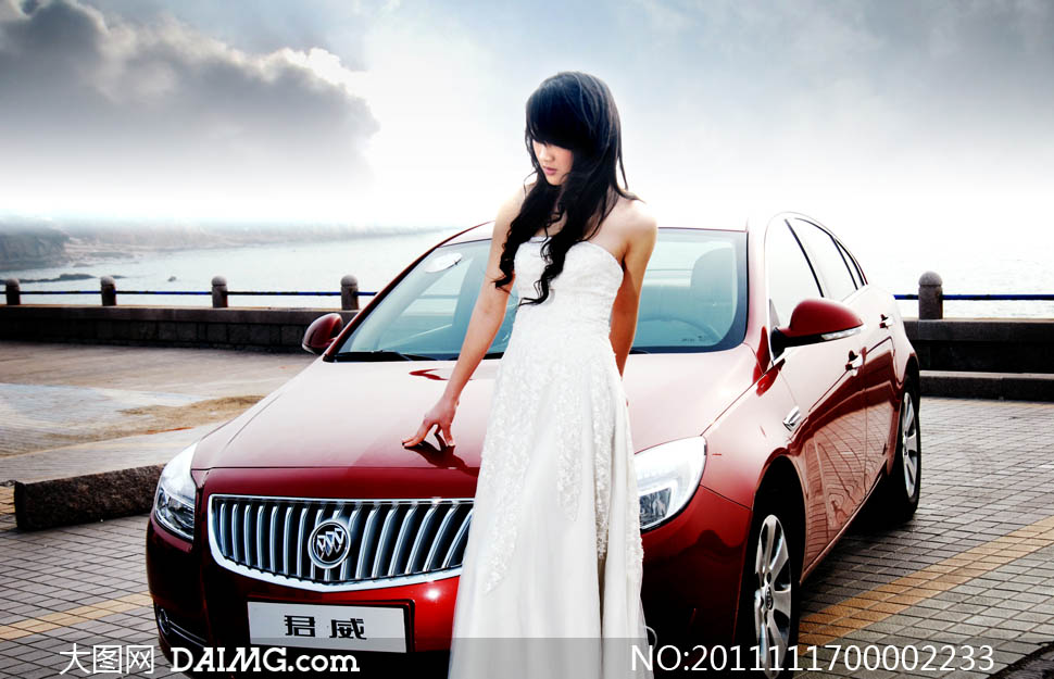 别克君威<em>香车美女摄影</em>图片 - 大图网设计素材下