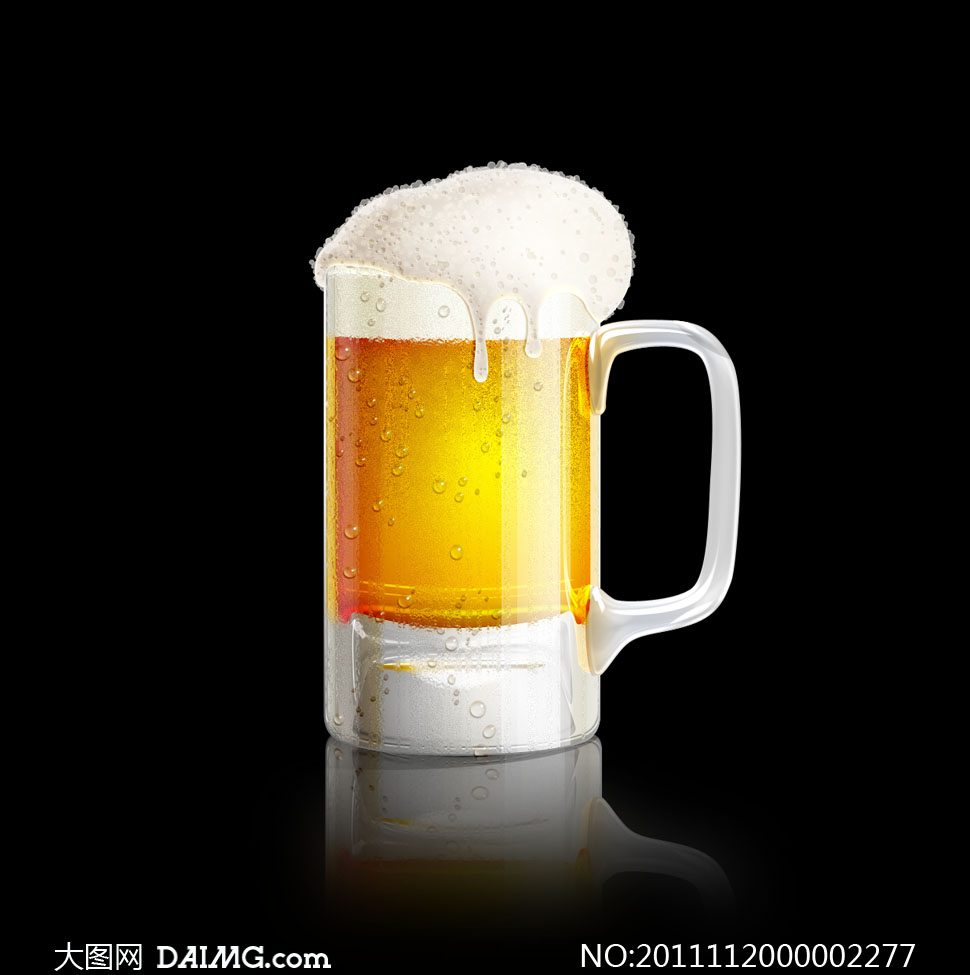 盛着啤酒的啤酒杯图片素材 - 大图网设计素材下