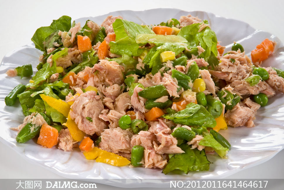 鸡肉蔬菜沙拉高清摄影图片 - 大图网设计素材下