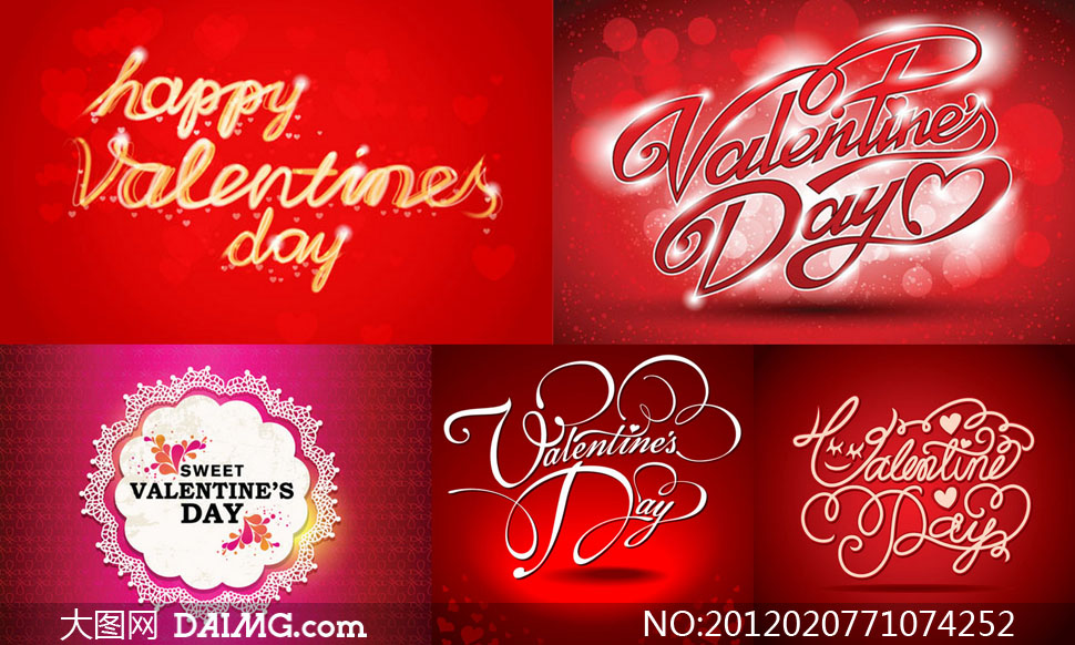 情人节英文字母设计矢量素材 - 大图网设计素材
