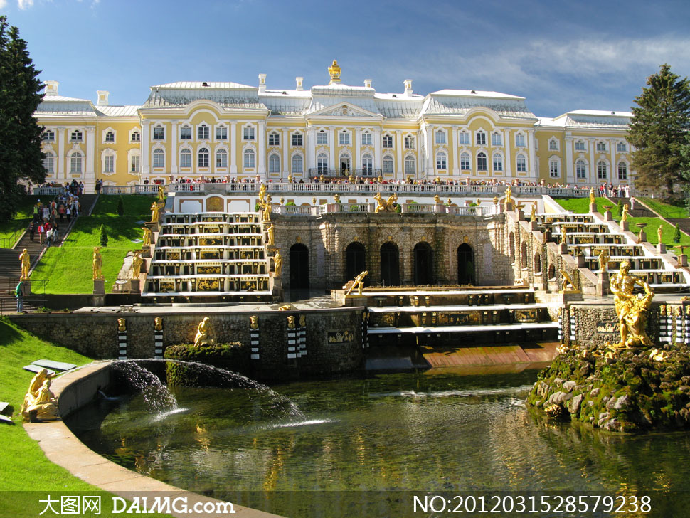 圣彼得堡旅游胜地彼得宫摄影高