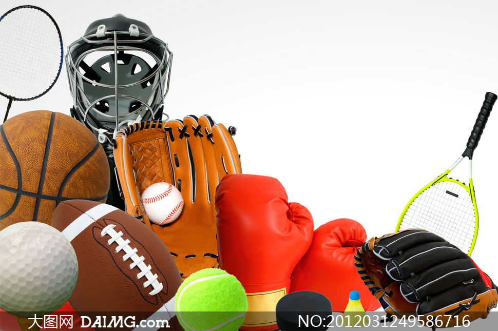 网球篮球等体育用品高清摄影图片 - 大图网设计