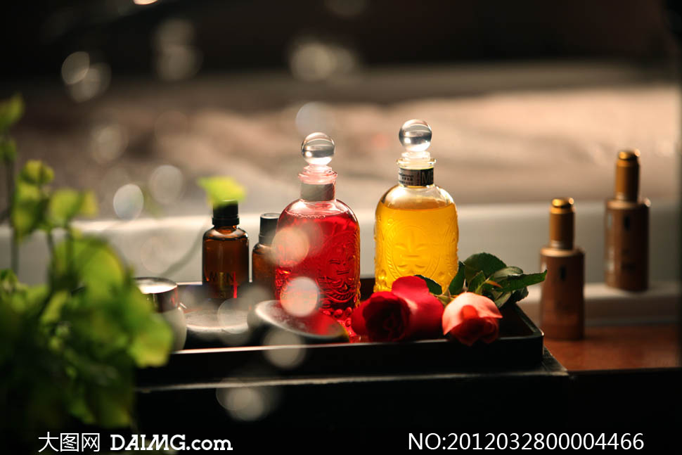 SPA会馆照精油瓶摄影图片 - 大图网设计素材下