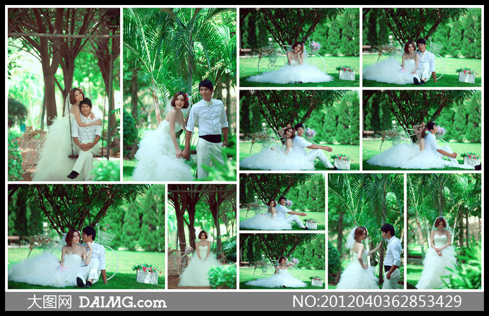 {水边的阿狄丽娜}婚纱样片B - 大图网设计素材