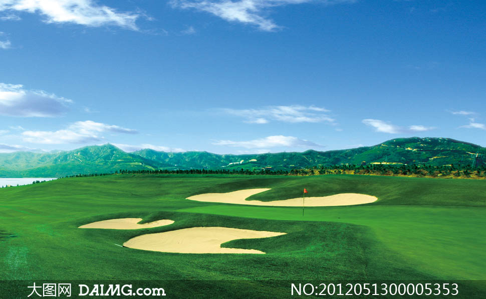 高尔夫球场全景摄影图片 - 大图网设计素材下载