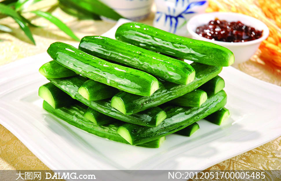 凉拌黄瓜凉菜摄影图片 - 大图网设计素材下载