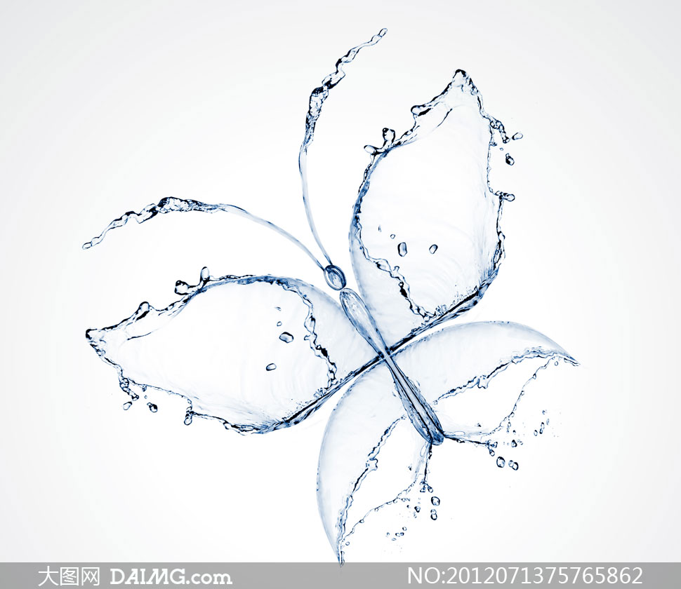 液态水组成的蝴蝶图案创意高清图片 - 大图网设