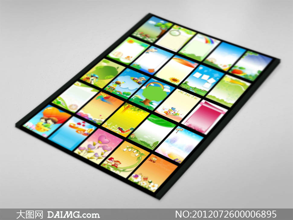 卡通幼儿园展板背景PSD分层素材 - 大图网设计