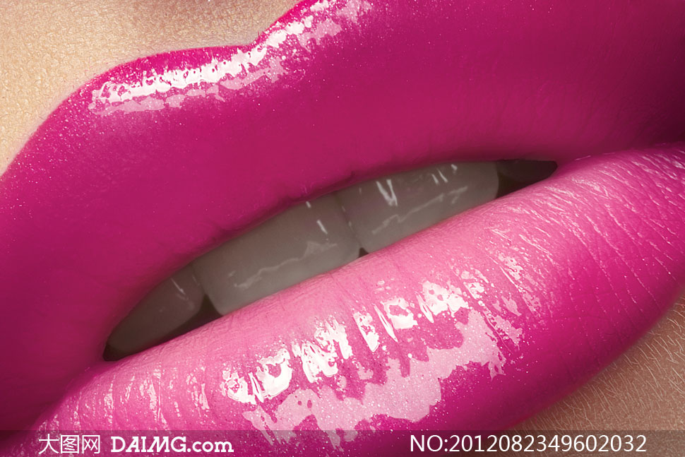 美女水润嘴唇局部特写摄影高清图片 - 大图网设