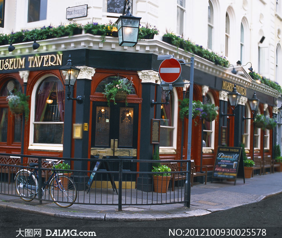 街角的咖啡店主题影楼摄影背景图片 - 大图网设