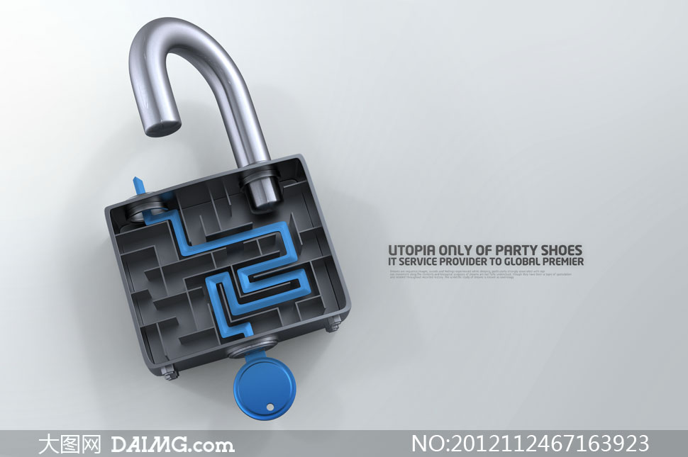 锁内部结构剖面图创意psd分层素材